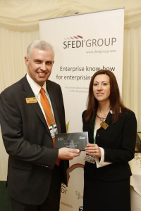 Alan Goward receiving his award from Jackie Jenks, Mentoring Manager at Lloyds Banking Group.